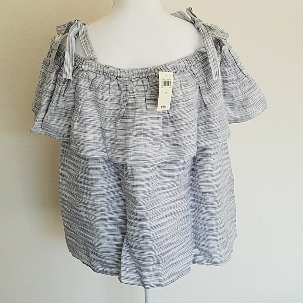 Lucky Brand Off the Shoulder Top 1x - Picture 4 of 6